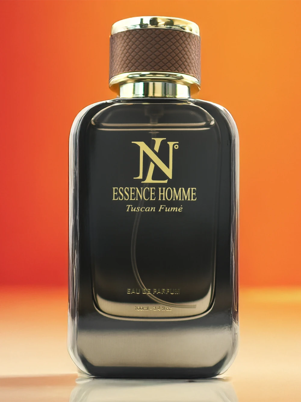 LN Essence 100ml bottle in red orange studio